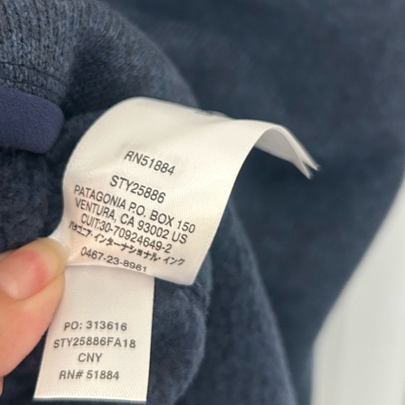 Patagonia Women's Better Sweater Blue Knit Zip Up Vest Zoom Logo size Medium - Picture 9 of 10